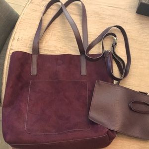 Plum Suede tote
